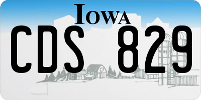 IA license plate CDS829