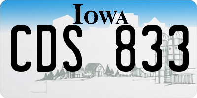 IA license plate CDS833