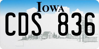 IA license plate CDS836