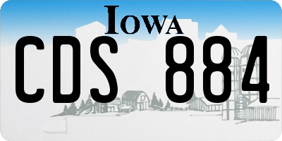 IA license plate CDS884