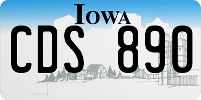 IA license plate CDS890