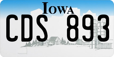 IA license plate CDS893