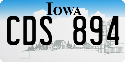 IA license plate CDS894