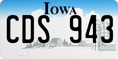 IA license plate CDS943