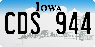 IA license plate CDS944