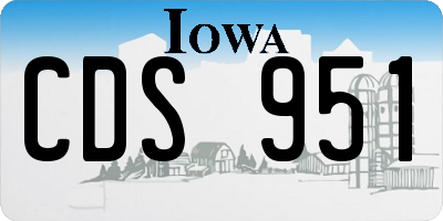 IA license plate CDS951