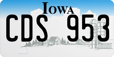 IA license plate CDS953