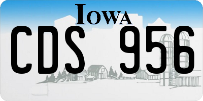 IA license plate CDS956
