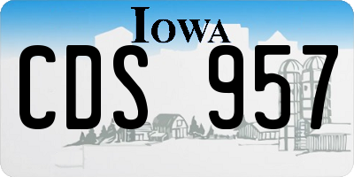 IA license plate CDS957