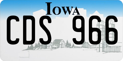 IA license plate CDS966