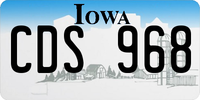 IA license plate CDS968
