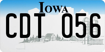 IA license plate CDT056