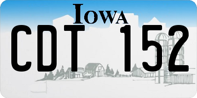 IA license plate CDT152
