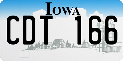 IA license plate CDT166