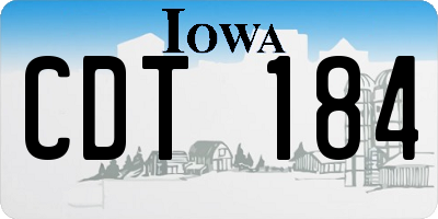 IA license plate CDT184