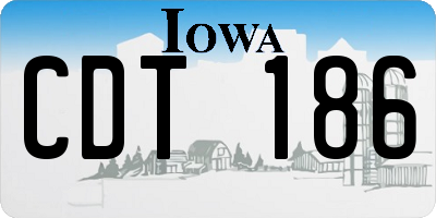 IA license plate CDT186