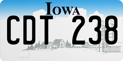 IA license plate CDT238