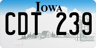 IA license plate CDT239