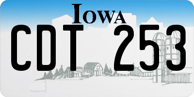 IA license plate CDT253