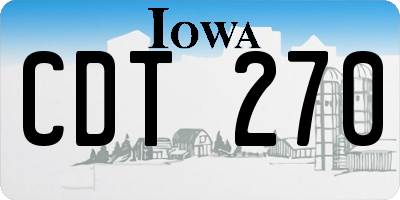 IA license plate CDT270