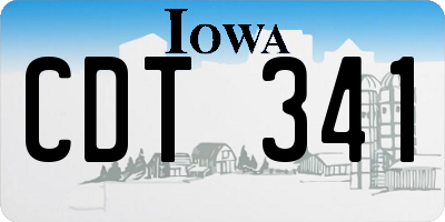 IA license plate CDT341