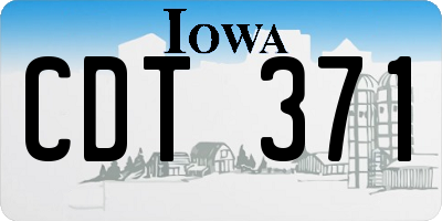 IA license plate CDT371