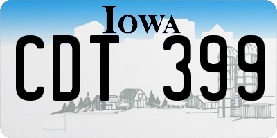 IA license plate CDT399