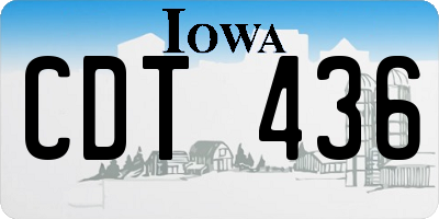 IA license plate CDT436