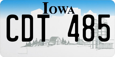 IA license plate CDT485