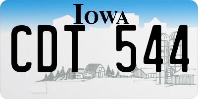 IA license plate CDT544