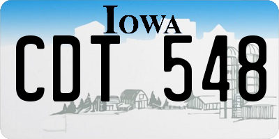 IA license plate CDT548