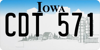IA license plate CDT571