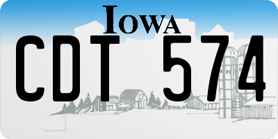 IA license plate CDT574