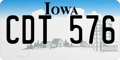 IA license plate CDT576