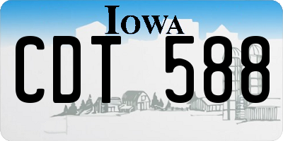IA license plate CDT588