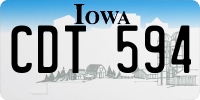 IA license plate CDT594