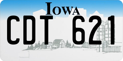 IA license plate CDT621