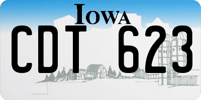 IA license plate CDT623