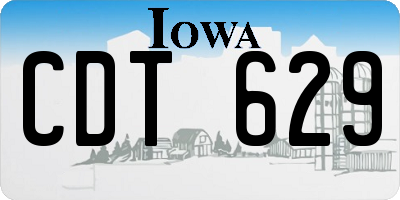 IA license plate CDT629