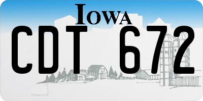 IA license plate CDT672