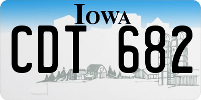 IA license plate CDT682