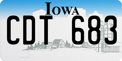 IA license plate CDT683