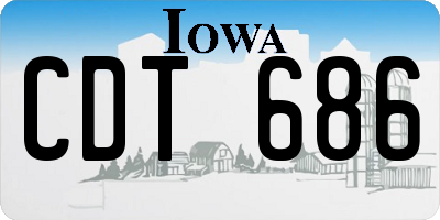 IA license plate CDT686