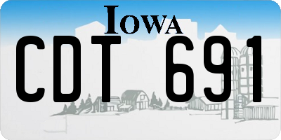 IA license plate CDT691