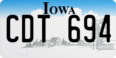IA license plate CDT694