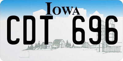 IA license plate CDT696