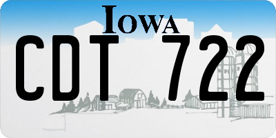 IA license plate CDT722