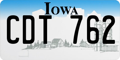 IA license plate CDT762
