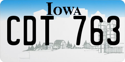 IA license plate CDT763