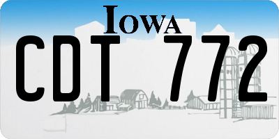 IA license plate CDT772